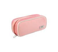 CYDZSRA Washable Pencil Holder Made with Thick Fabric for and More Durable and User-Friendly. Six Layers of Classified Storage, Pink