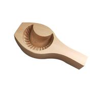 CYDZSRA Wooden Cookie Stamp Press Handcrafted Maamoul Baking Mold For Authentic Pastries Traditional Handmade Maamoul Stamp Press Is Middle Eastern Cookie, Wood Color, Small Moon