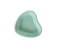 CYDZSRA Woven Snack Basket Roses And Snacks for Creative Serving Tray Works Well In Homes Restaurants And Cafes Handwoven Heart Shaped Snack Basket Is for Creative And Decorative, Green, 24x22x5.5cm