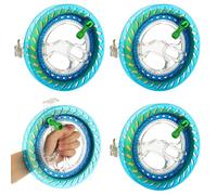 CYEAH 4 Pack Kite String with Reel, 7 Inch Dia Kite Reel Winder Grip Wheel with 656 Ft Flying Line String, Kite Flying Line with Smooth Spool & Tangle-Free Design for Outdoor Kite Flying Experience
