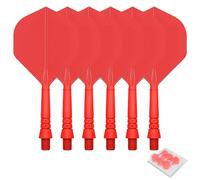 CyeeLife 6pcs Molded Dart Flights and Shafts,one Piece Integrated Accessory 2BA CF02A and sizes