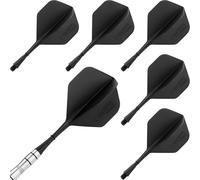 CyeeLife CF01 Molded Dart Flights, 2BA Standard Thread, Standard Flights and Slim Integrated Shafts Black-S