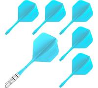 CyeeLife CF01 Molded Dart Flights, 2BA Standard Thread, Standard Flights and Slim Integrated Shafts Blue-M