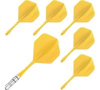 CyeeLife CF01 Molded Dart Flights, 2BA Standard Thread, Standard Flights and Slim Integrated Shafts Yellow-M