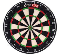 CyeeLife Complete Dartboard, SisalBlade Dartboard, Rotating Number Ring, Official Tournament Sizes, Available as Dartboard, Surround Set or Dart Cabinet Set with Steel Darts