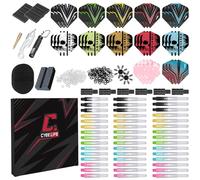 CyeeLife Dart Accessories Kit, Professional Darts Accessories, Dart flights, PC Shafts, Broken Shaft Remover,Finger Grip,Dart sharpener, O Rings, Flight protectors and Counterweight ect