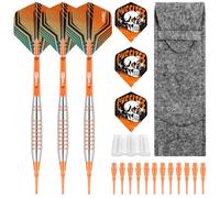 CyeeLife Soft tip Darts Set 20 Grams, Professional Darts Plastic Tip + 6 Flights + 2BA Replacement Tips + 3 PC Shafts + Point Guard + Portable Case for Electronic DartBoard