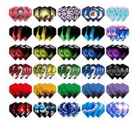 CyeeLife Standard Dart Flights 30 Sets 90 Pcs Durable PET Replacement Feather Tail Wing for Steel Tip and Soft Tip Darts - Perfect Accessories Equipment Supplies for Dart Games (90pcs)