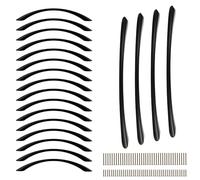 CYEER 20 Pack Black Kitchen Cupboard Handles 128mm Hole Center, Matt Black Drawer Door Handles, Zinc Alloy Wardrobe Cabinet Pull Handles for Kitchen Bathroom Drawer, Overall Length:159mm