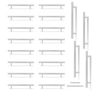 CYEER 20 Pack Silver Kitchen Cupboard Handles 160mm Hole Center, Matt Silver Kitchen Door Handles, Stainless Steel T Bar Wardrobe Cabinet Pull Handles for Kitchen Bathroom Drawer（Overall Length:250mm）