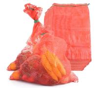 CYEER 20 PCS Net Bag 50x80cm, Onion Storage Bag Potato Sacks for Storage, Drawstring Net Woven Mesh Sacks for Vegetables