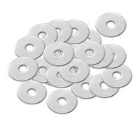 CYEER 200 Pack M6 x 25mm Metal Flat Penny Washers, 304 Stainless Steel, Large OD Plain Wide Round Metal Alloy Steel for Screws