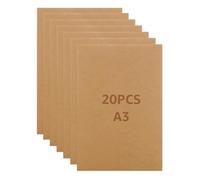 CYEER 20PCS A3 MDF Board, 3mm MDF Blank Sheets for Crafts, Medium Density Fiberboard Hardboard Sheets Safe for for Painting, Modelling, Engraving, Fretwork, Arts, 420x285mm