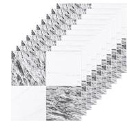 CYEER 20Pcs White and Grey Vinyl Floor Tiles Self Adhesive, 30x 30cm Peel and Stick Marble Effect Self Adhesive Floor Tiles, Waterproof Vinyl Flooring Stick On Bathroom Kitchen Living Room