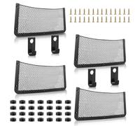 CYEER 4 Pcs Elastic Car Storage Bags with Plastic Frame, Mesh Van Storage Nets Pocket Holder with Hook and Screws for Campervans, Trucks, Vans - 42 x 21 CM