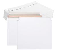 CYEER 50 PCS A4 Envelopes Peel and Seal, 350x285mm White C4 Cardboard Envelopes, A4 Hardback Letter Envelope, White Large Envelope for Mailing Posting Shipping & Storing Documents