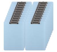 CYEER A4 Clipboard Pack of 20, Blue Clip Boards A4 with Hanging Hole, Plastic Clipboards with Heavy Duty Clip for School, Office, Restaurant