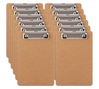 CYEER A5 Clipboard Pack of 16, Hardboard Clip Boards with Heavy Duty Clip, Wooden Clipboard A5 with Hanging Hole for School, Office, Restaurant