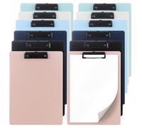 CYEER Clipboard Pack of 18, Coloured Clip Boards A4 with Hanging Hole, Plastic A4 clipboard with Low Profile Clip for School, Office, Restaurant
