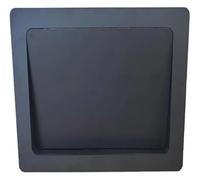 CYEZHKIIJ Built in Countertop Trash Can, Flap Lid Bin，304 Stainless Steel Side Opening Push Cover Built-In Kitchen(Black)