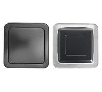 CYEZHKIIJ Built in Countertop Trash Can, Flap Lid Bin，Balance Cover Built-In Bin, Kitchen Embedded Garbage Top, Brushed Polished Stainless Steel(Round)