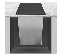 CYEZHKIIJ Built in Countertop Trash Can, Flap Lid Bin，Cabinet Built-In Waste Bin Container Garbage Chute Grommet, Embedded Drawer With Swing(Black)