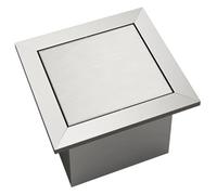 CYEZHKIIJ Built in Countertop Trash Can, Flap Lid Bin，Embedded Built-In Chute Cover, Square Grommet Stainless Steel Swing Waste