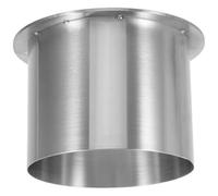 CYEZHKIIJ Built in Countertop Trash Can, Flap Lid Bin, Embedded Built-In Chute Cover, Stainless Steel, Round Recessed Bottomless(170mm)