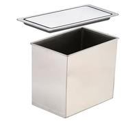 CYEZHKIIJ Built in Countertop Trash Can, Flap Lid Bin，Embedded Built-In Chute Cover, Stainless Steel With, Square Hidden Garbage(Big B)