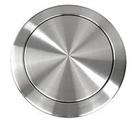 CYEZHKIIJ Built in Countertop Trash Can, Flap Lid Bin，Kitchen Cabinet Waste Chute Garbage Hole Door, Stainless Steel Drop-In(Silvery)