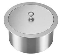 CYEZHKIIJ Built in Countertop Trash Can, Flap Lid Bin，Round Bin Built-In Counter Top - Heavy Duty Kitchen Garbage Brushed Surface Invisible(Only The Lid)(Only the Lid)