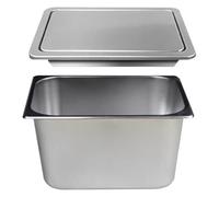 CYEZHKIIJ Built in Countertop Trash Can, Flap Lid Bin，Square Recessed Built-In, 304 Stainless Steel Desktop Garbage With Swivel Cover(L)