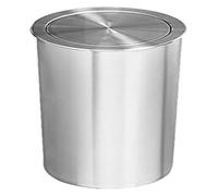 CYEZHKIIJ Built in Countertop Trash Can, Flap Lid Bin，Trash Built-In Stainless Steel Invisible Rocking Decorative Garbage Bin(L)