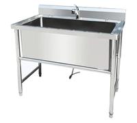 CYEZHKIIJ Foldable Dog Bathtub,Pet Washing Station, Pool,Professional Stainless Steel Bathing - 39.4" Floor Mop Sink, Grooming Tub(80cm/31.5in)