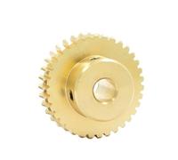 CYFANG 0.5 Module Brass Worm Gear with Step 8mm Teeth Thick 0.5M Straight Turbine Gear Worm Pinion M4 Screw cylindrical pinion(0.5M 35T 5mm bore)