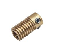 CYFANG 0.5 Module Copper Step Worm Gear Rod 20mm Long Turbine Gear 0.5M Turbine Worm Shaft cylindrical pinion(7mm oD 4MM BORE)