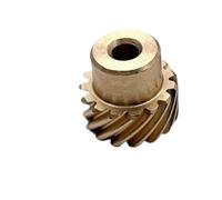 CYFANG 0.5 Module Helical Gear Copper 45 Degree Right Handed Spiral Helical Gear 0.5M Staggered Shaft Pinion cylindrical pinion(22t 6mm bore)