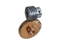 CYFANG 0.8 Module Worm Gear 1 to 50 Speed Ratio 0.8M 50 Teeth Tin Bronze Turbine Gear 8mm Bore cylindrical pinion