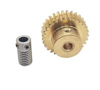 CYFANG 0.8 Module Worm Gear Set 60T Copper Turbine Gear 1:60 Reduction Ratio 13.6x26mm Worm Shaft cylindrical pinion(Bore 5mm rod 12mm gear)