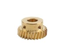 CYFANG 1.5M 26T Brass Staggered Helical Gear 1.5 Module 26 Teeth 45 Degree Right Handed Helical Spiral Gear 15mm Teeth Thick cylindrical pinion(20mm step 12mm bore)