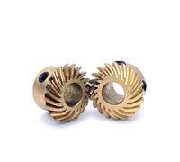 CYFANG 1 Set 0.6M 20T Spiral Bevel Gear Copper Helical Teeth Gear 5mm Bore Left Right Rotating Modified Model Assembly miter mechanical