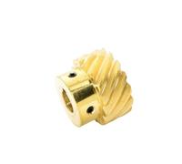CYFANG 1M 20T 45 Degree Staggered Helical Gear 1 Module 20 Teeth Left Handed Brass Spiral Pinion Keyway Hole Miter Gear cylindrical pinion(Bore 14mm keyway 5x2.3mm)