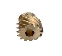CYFANG 1M 26T Brass Spiral Gear 1 Module 26 Teeth 45 Degree Left Handed Mitre Pinion Staggered Helical Gear Keyway Hole cylindrical pinion(Bore 13mm keyway 4x1.8mm)