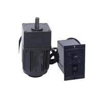 CYFANG 1pc 15W Speed Regulating Motor with Speed Governor 220V AC Single Phase 70x70mm Flange Speed Control Reducer Motor mechanical adjustable(25K)