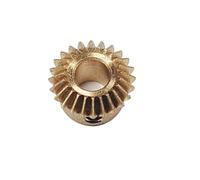 CYFANG 1pcs 0.8 Module 15 Teeth Copper Bevel Gear 1:1 Transmission 0.5M 15T Conical Bevel Gear 3mm 4mm 5mm 6mm Hole Pinion M3 Screw miter mechanical(4mm bore)
