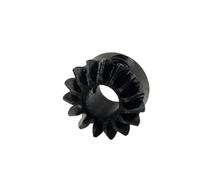 CYFANG 1pcs 0.8M 15T 90 Degree Meshing Bevel Gear 1:1 Steel Blackened 0.8 Module 15 Teeth Conical Teeth Bevel Pinion miter mechanical(4mm bore)