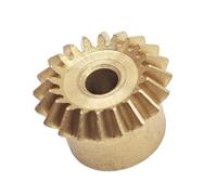 CYFANG 1pcs 90 Degree Meshing Brass Straight Bevel Gear 1:1 Transmission 1 Module Right Angle Tapered Conical Gear miter mechanical(1M 15T 6mm bore)