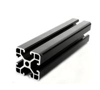 CYFANG 4040 Aluminum Profile European Standard 40x40mm Extrusion Square Tube for Assembly Line Equipment Rack frame hardware(Black,450mm long)