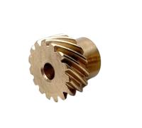 CYFANG 45 Degree Copper Helical Gear 90 Degrees Staggered Rotation 0.5 Module Spiral Helical Gear Increased Torque Pinion cylindrical pinion(Right rotate 14T 3mm bore)