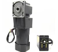 CYFANG 90x90mm Frame Right Angle Reducer 90W 220V AC Single Phase Speed Control Motor with Governor 17mm Hollow Hole Gearbox Motor mechanical adjustable(36K)